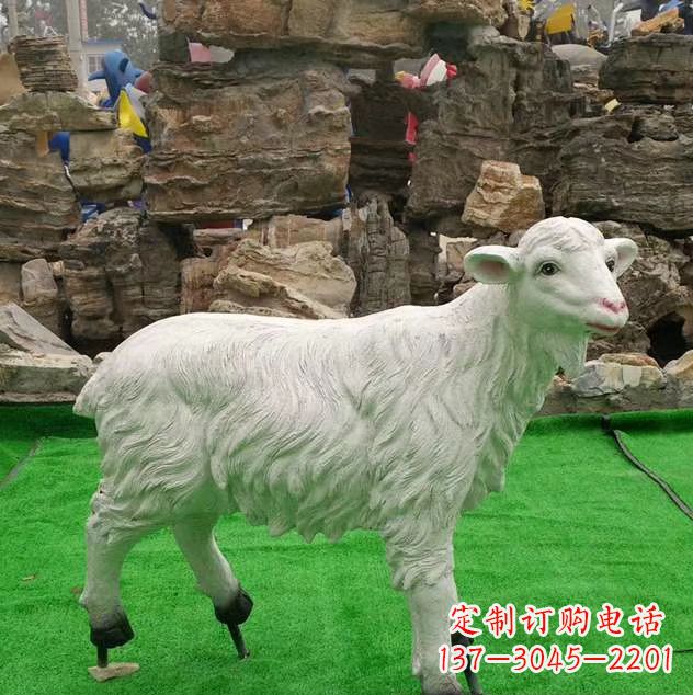 河南玻璃钢绵羊雕塑