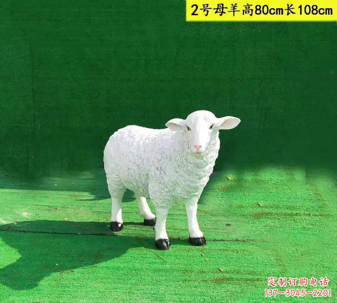 河南仿真玻璃钢山羊雕塑——精美公园园林景观摆件