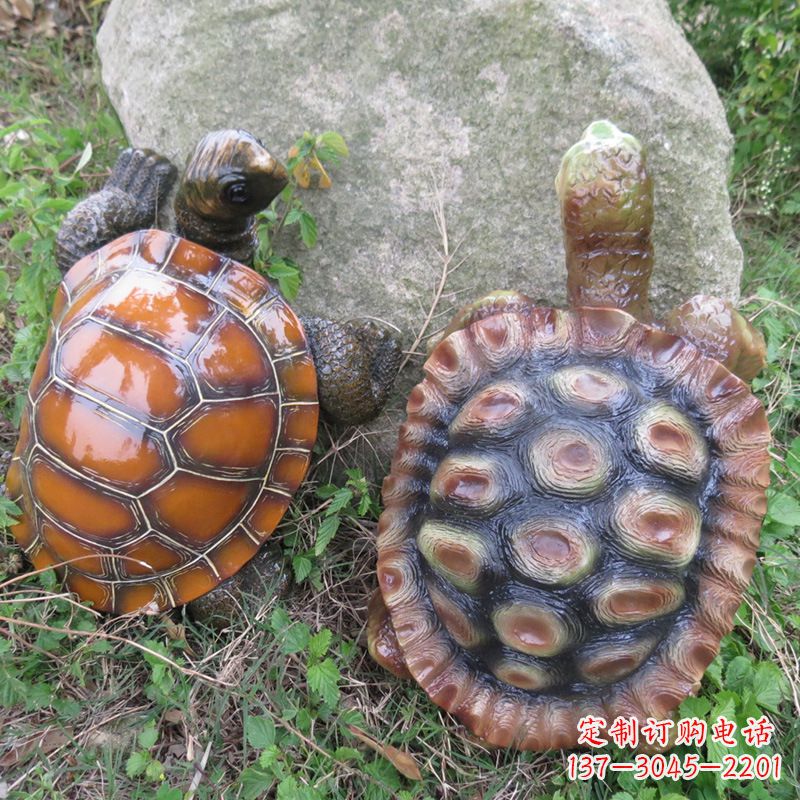 河南玻璃钢海龟雕塑精致美观的园林装饰品