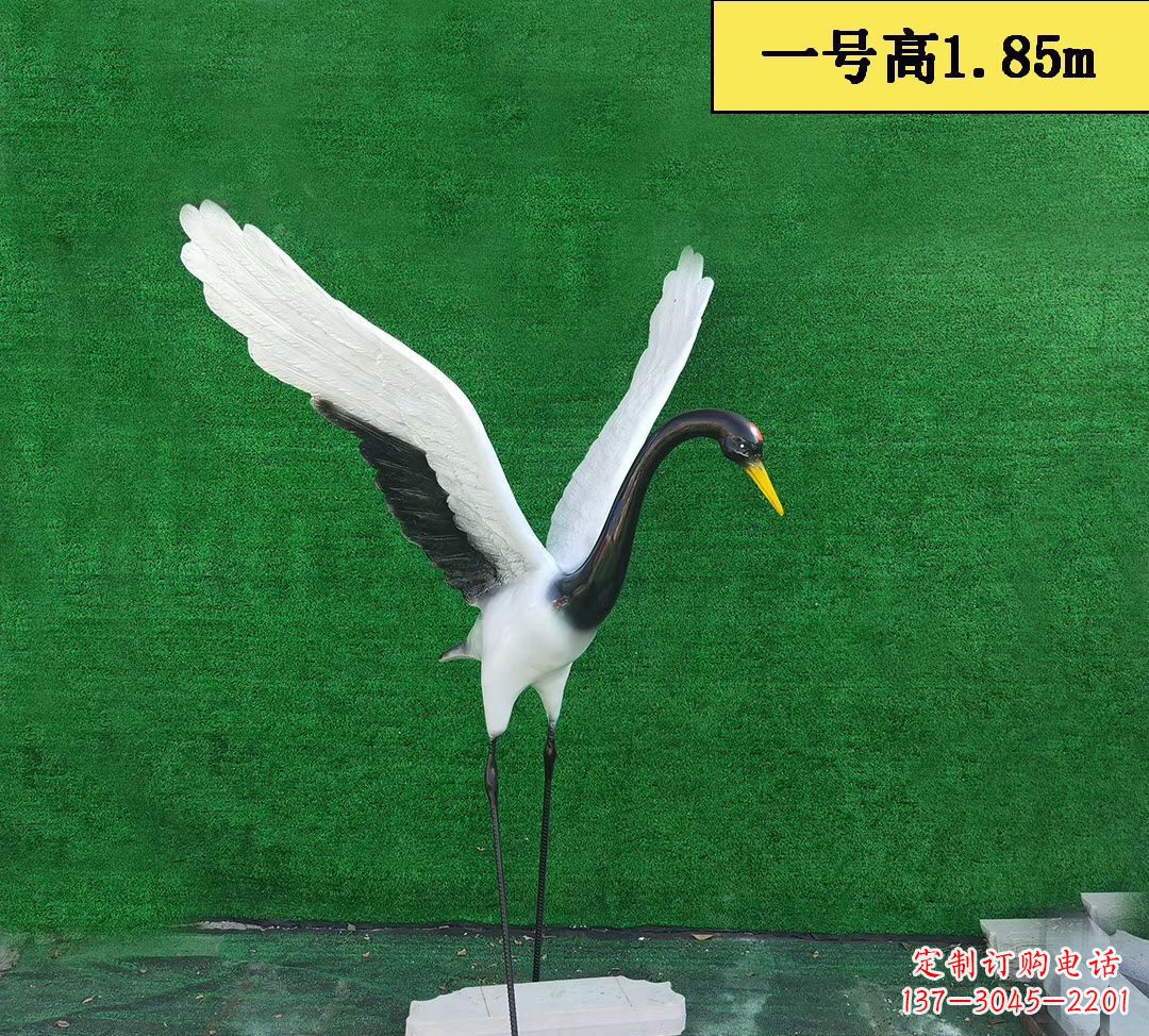 河南仙鹤雕塑玻璃钢仿真景观动物雕塑
