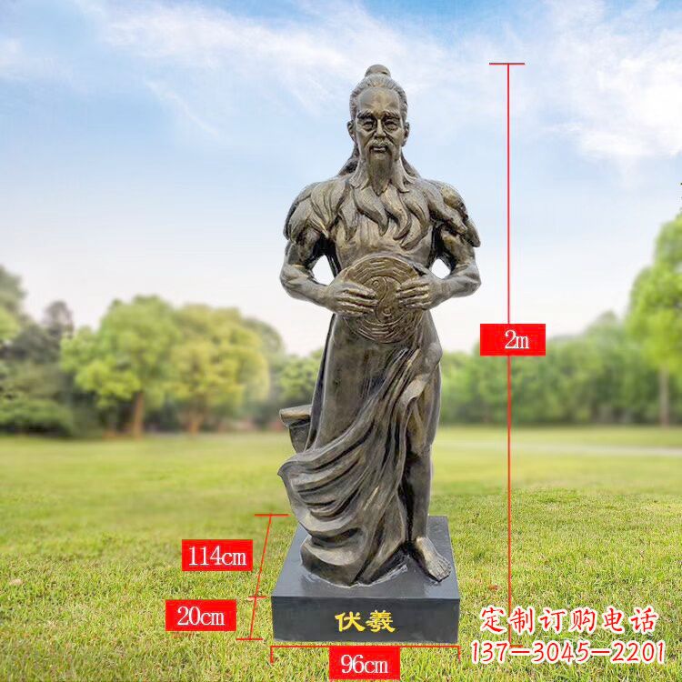 河南伏羲玻璃钢雕塑传承中华文化的精神家园