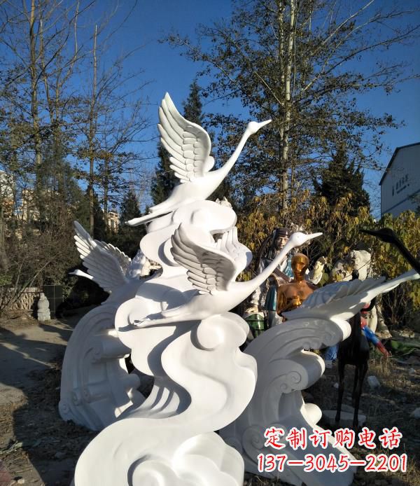 河南玻璃钢天鹅雕塑