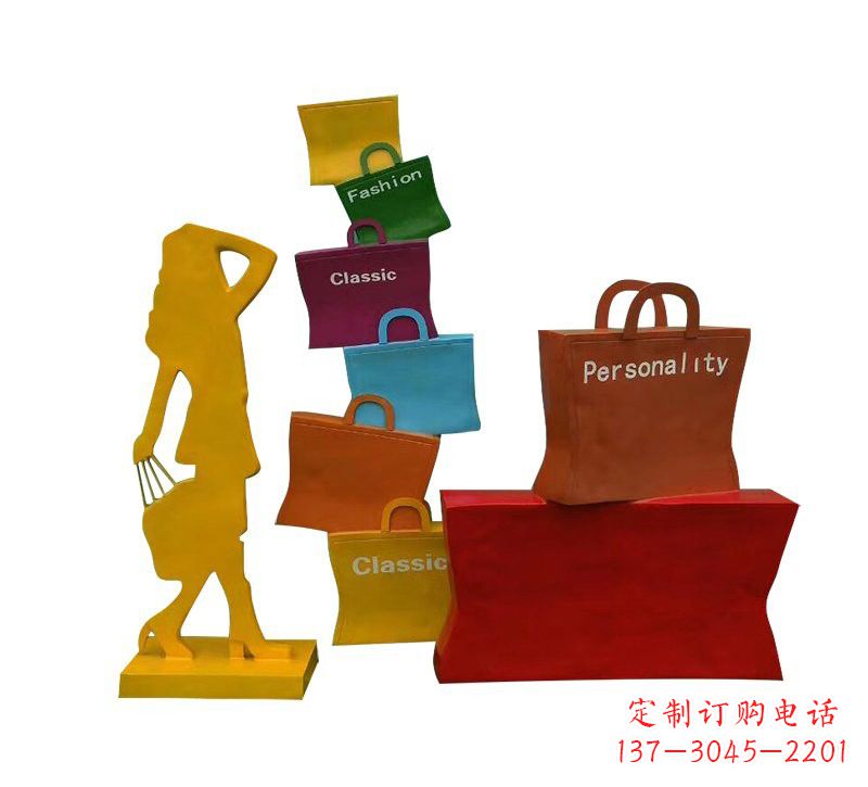 河南玻璃钢购物袋雕塑——极致艺术
