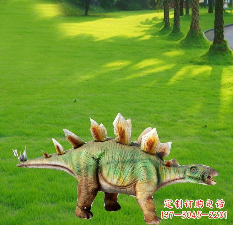 河南玻璃钢棘背龙仿真恐龙雕塑