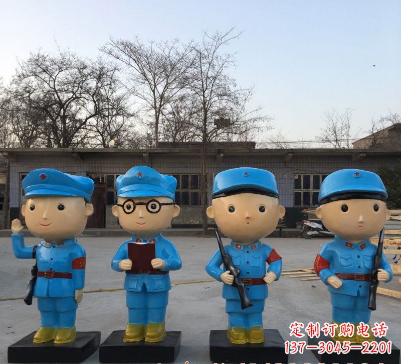 河南玻璃钢制作的红军雕塑传承精神