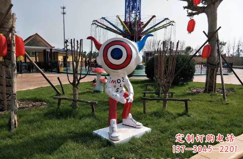 河南玻璃钢卡通机器人雕塑