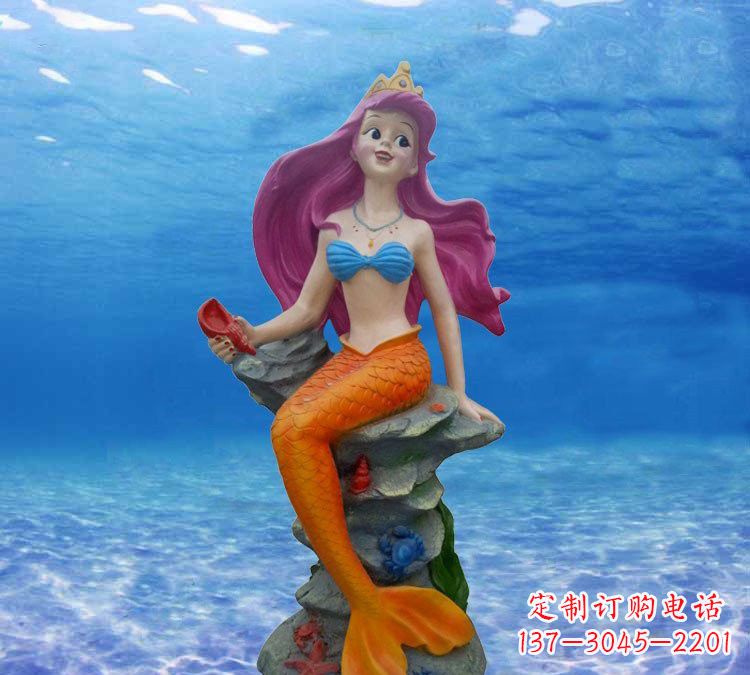 河南玻璃钢卡通美人鱼