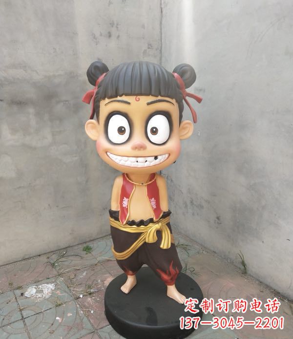 河南玻璃钢卡通魔童哪吒