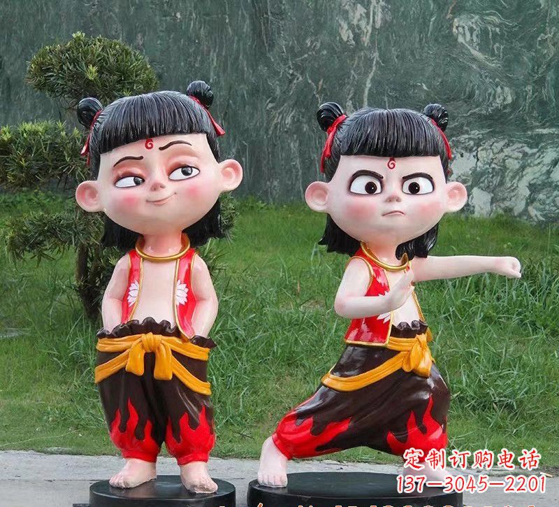 河南哪吒玻璃钢卡通人物雕塑的象征
