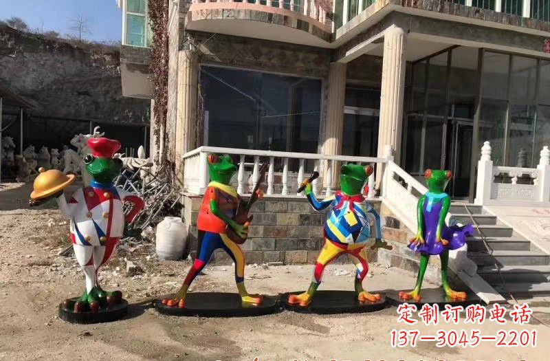 河南玻璃钢制青蛙雕塑