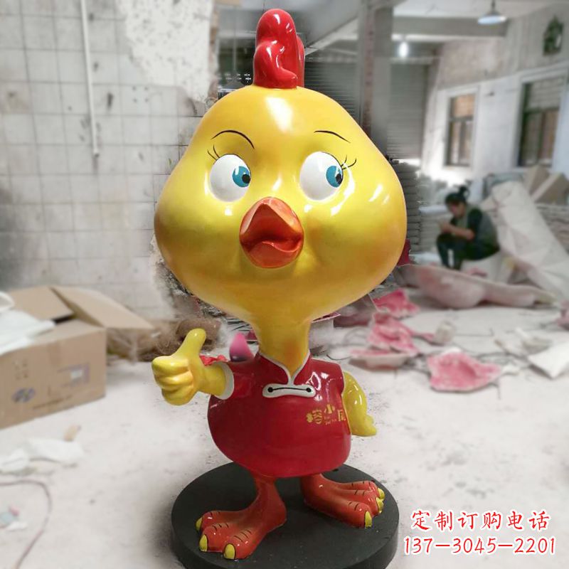 河南“玻璃钢制造的精美鸡雕塑”