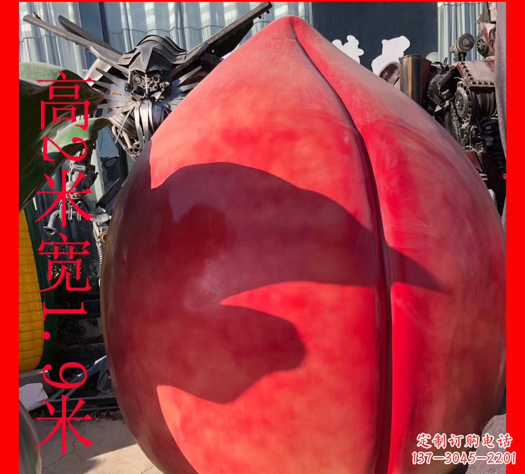 河南玻璃钢烤漆水果景观雕塑