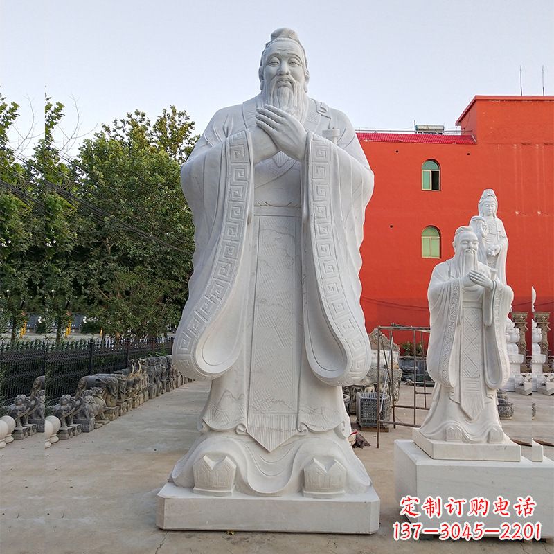 河南玻璃钢孔子仿铜雕塑树脂