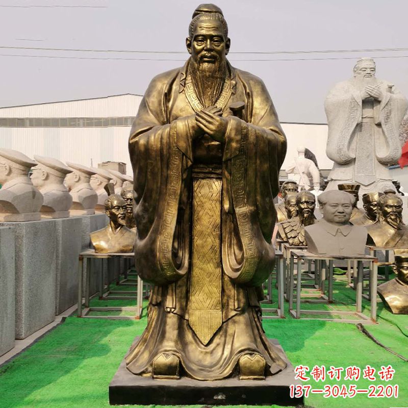 河南玻璃钢孔子雕塑