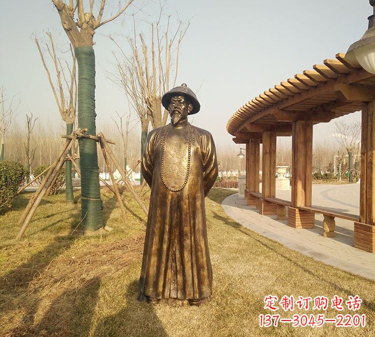 河南玻璃钢林则徐雕塑
