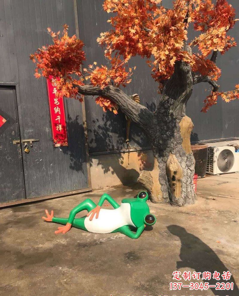 河南玻璃钢青蛙雕塑