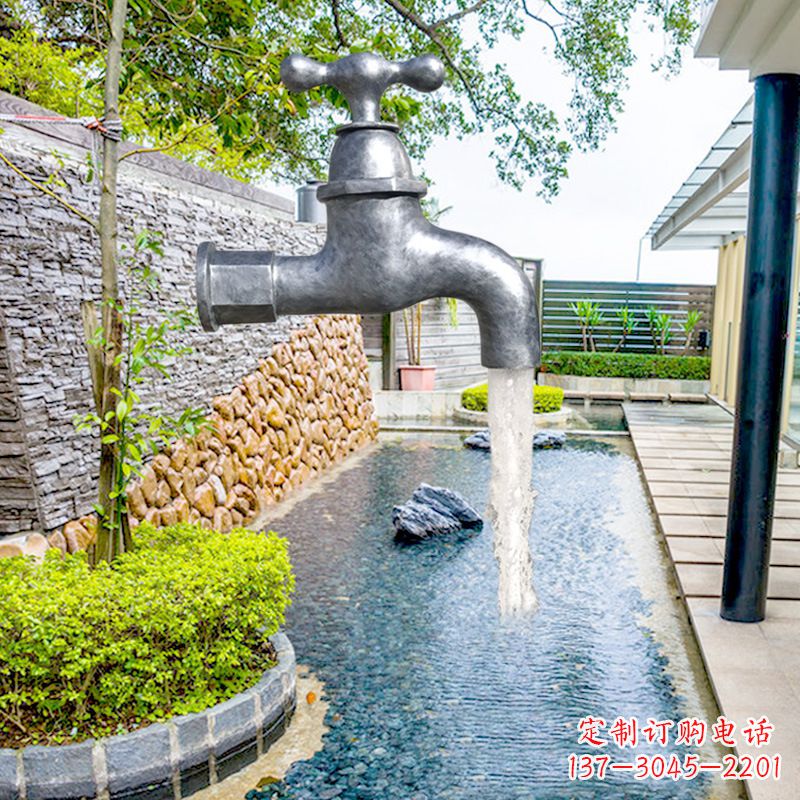 河南玻璃钢水龙头喷泉雕塑精美绝伦