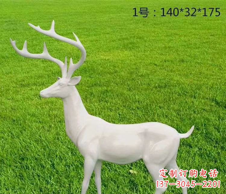 河南玻璃钢小鹿古朴清新的动物雕塑