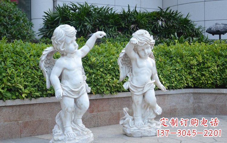 河南玻璃钢小天使雕塑 西方人物雕塑