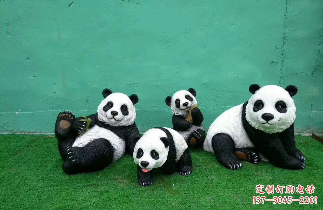 河南玻璃钢熊猫雕塑传承中华文化