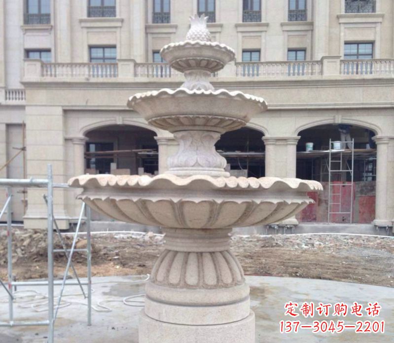 河南菠萝多层喷泉石雕——精美而多变的艺术品