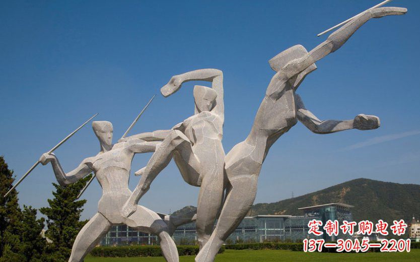 河南不锈钢标枪雕塑一种新型的艺术形式