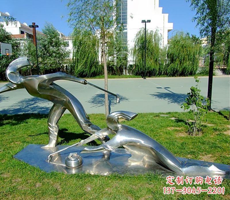 河南不锈钢冰壶雕塑艺术与实用的完美结合