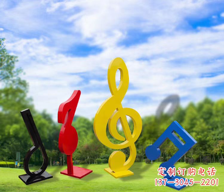 河南精美的不锈钢音符雕塑