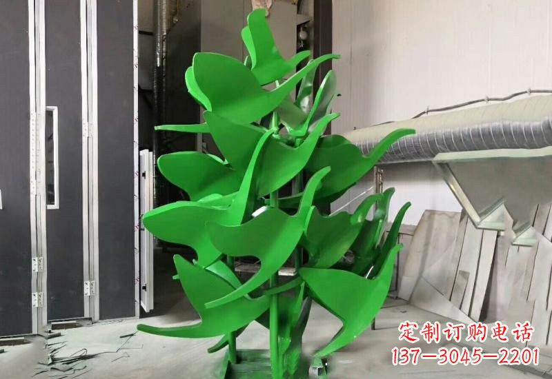 河南优雅美观的不锈钢彩色大雁雕塑