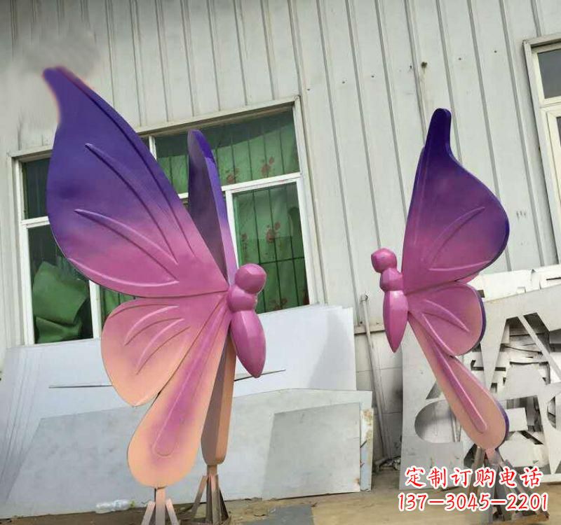 河南不锈钢彩色蝴蝶雕塑