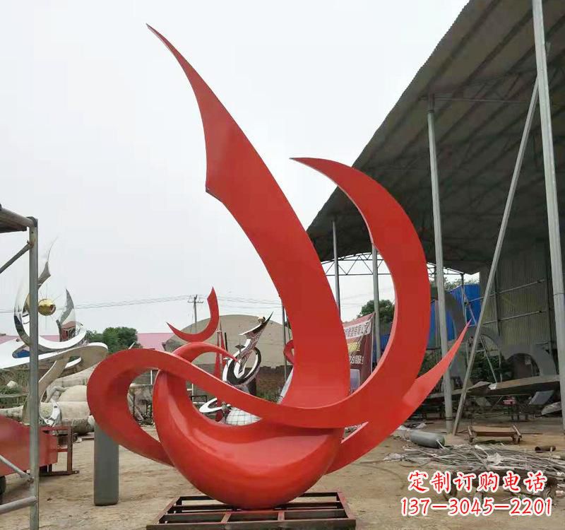 河南不锈钢彩色凤凰雕塑传承东方美学