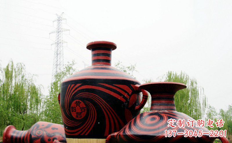 河南不锈钢彩色花盆雕塑