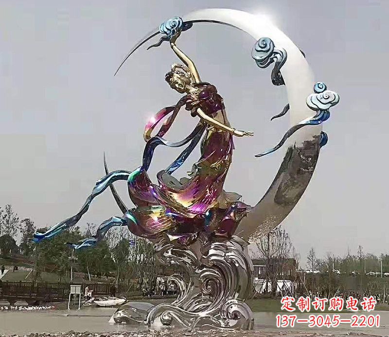 河南不锈钢嫦娥奔月雕塑