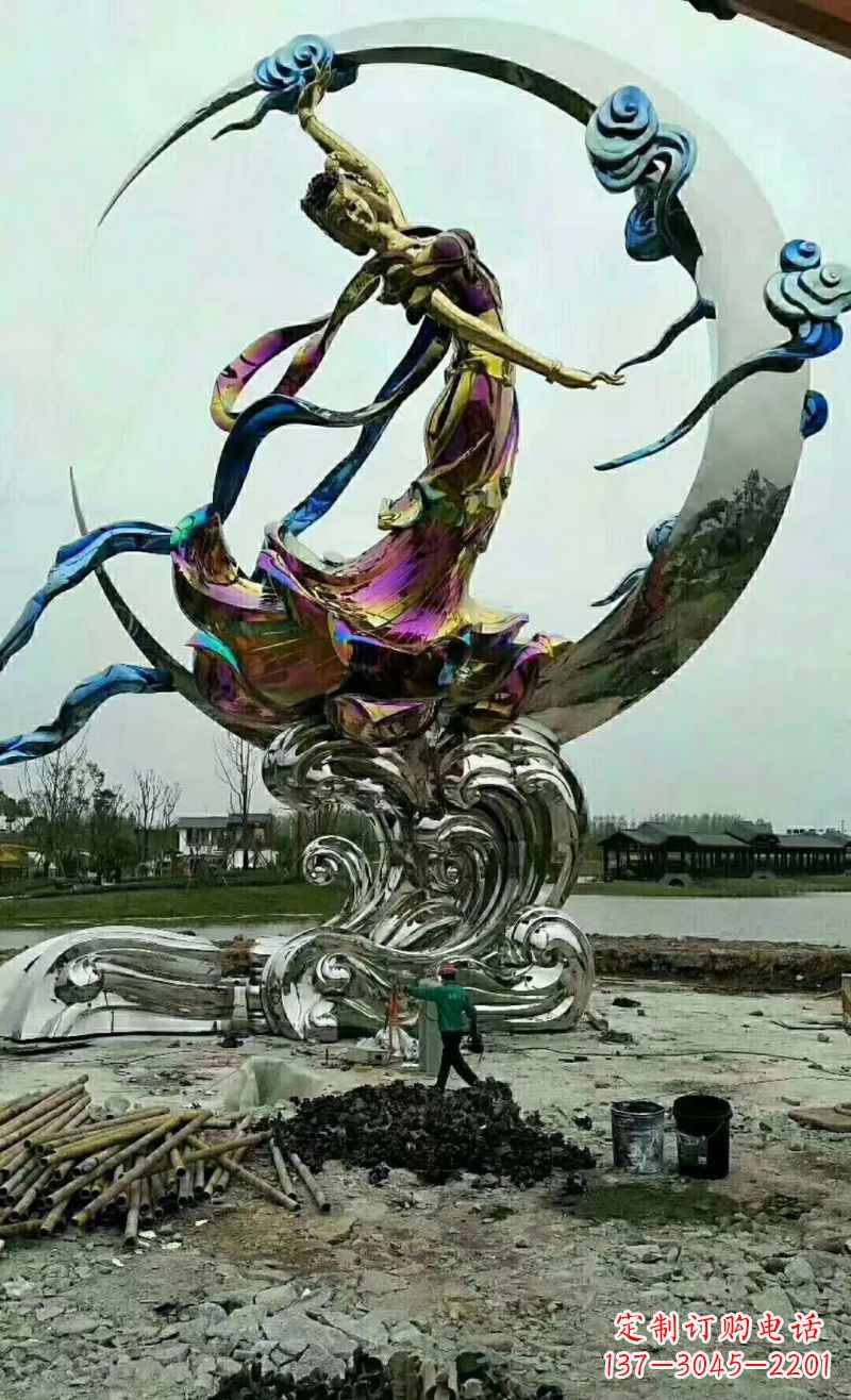 河南不锈钢嫦娥奔月雕塑