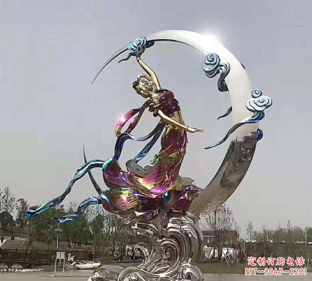 河南不锈钢嫦娥奔月造型雕塑