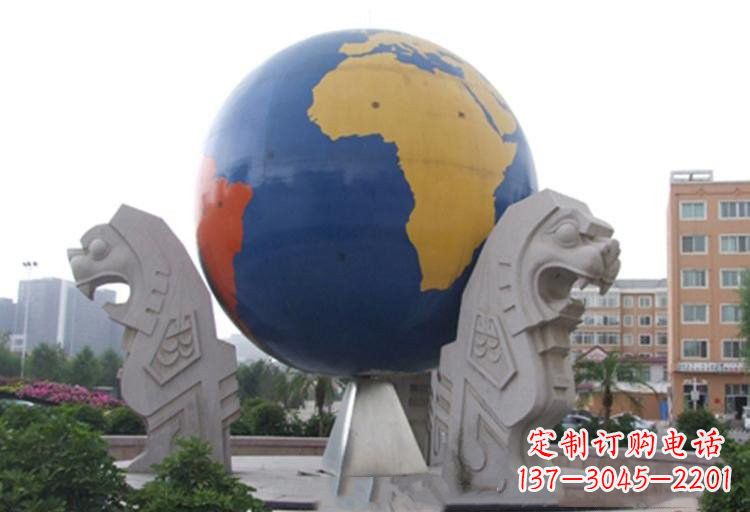 河南不锈钢城市彩色地球雕塑让世界变得更美