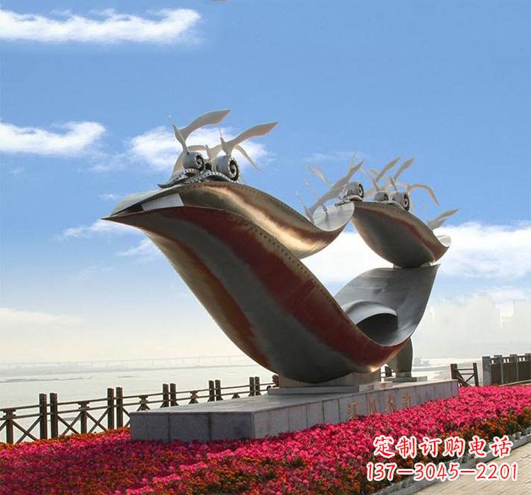 河南海鸥雕塑——点缀不锈钢城市