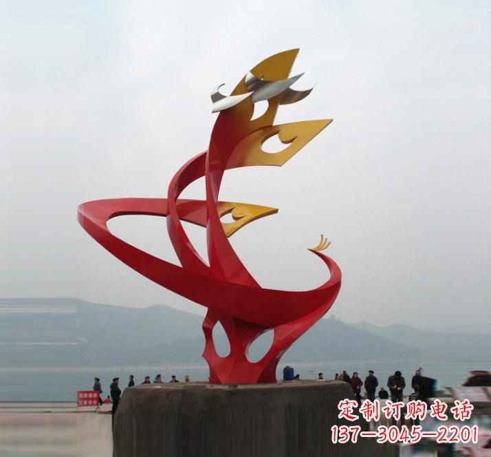河南精美的不锈钢凤凰雕塑