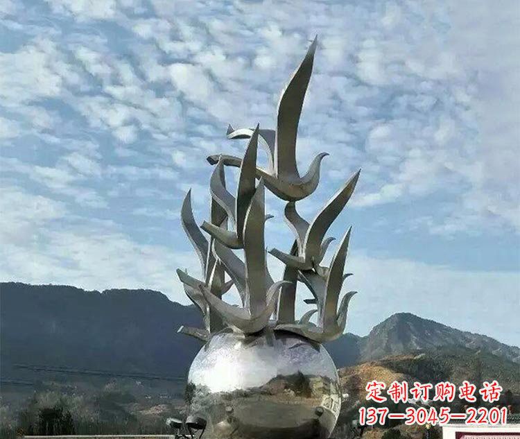 河南不锈钢地球雕塑为和平呼唤