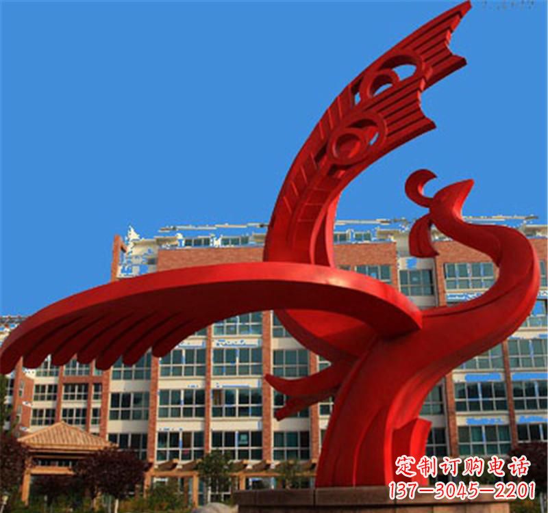 河南不锈钢城市凤凰 雕塑