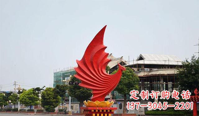 河南不锈钢城市凤凰摆件