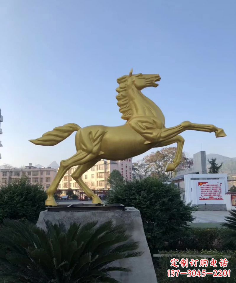 河南不锈钢城市广场飞马雕塑