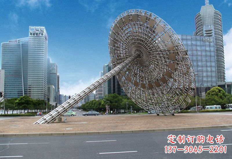 河南不锈钢城市日晷雕塑——缔造城市新景观
