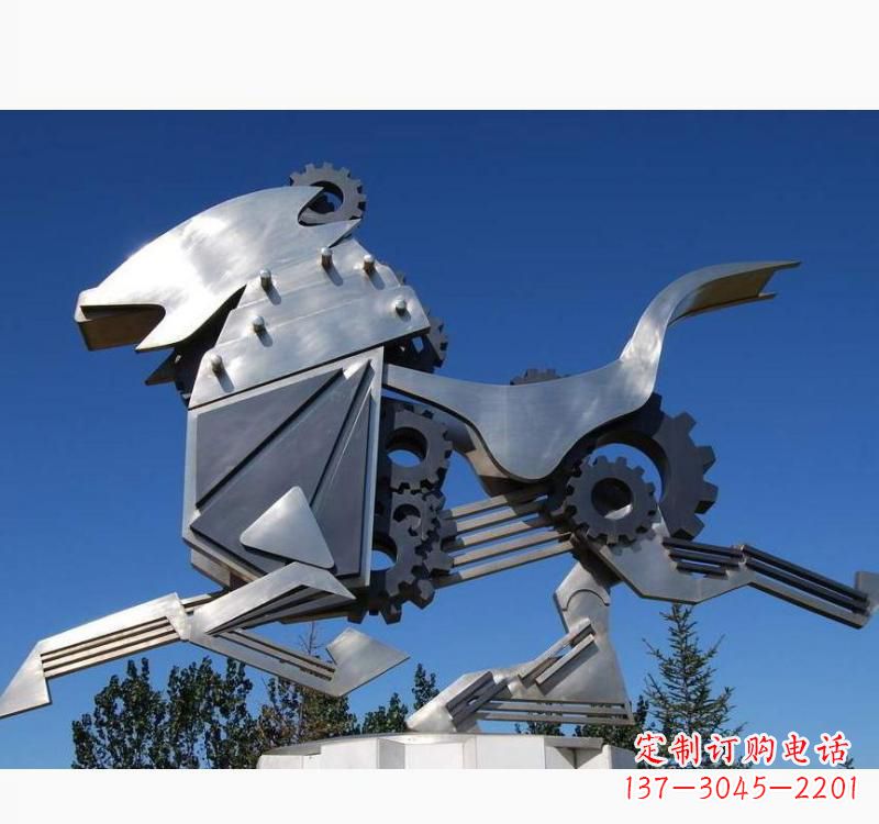 河南不锈钢齿轮飞马雕塑