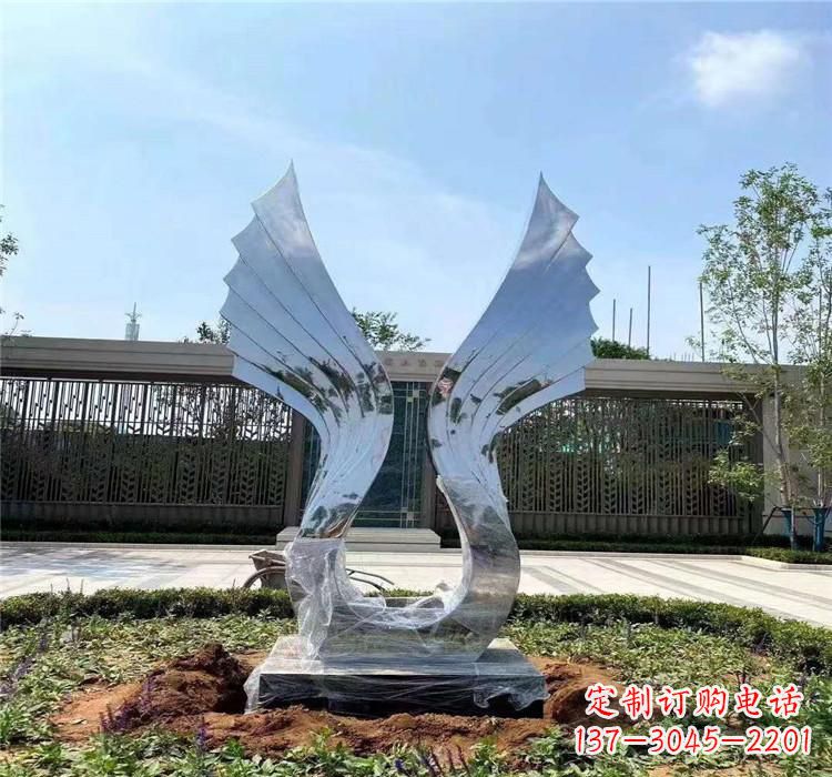 河南不锈钢翅膀雕塑2