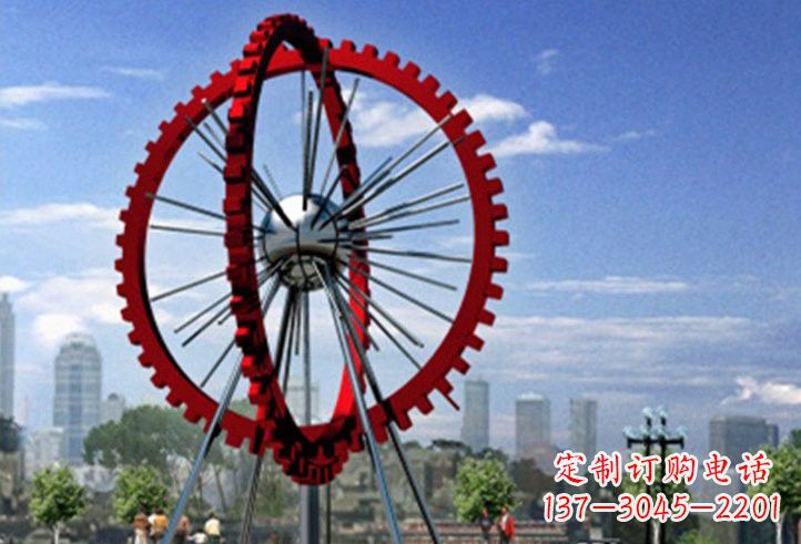 河南不锈钢摩天轮雕塑美丽的景观