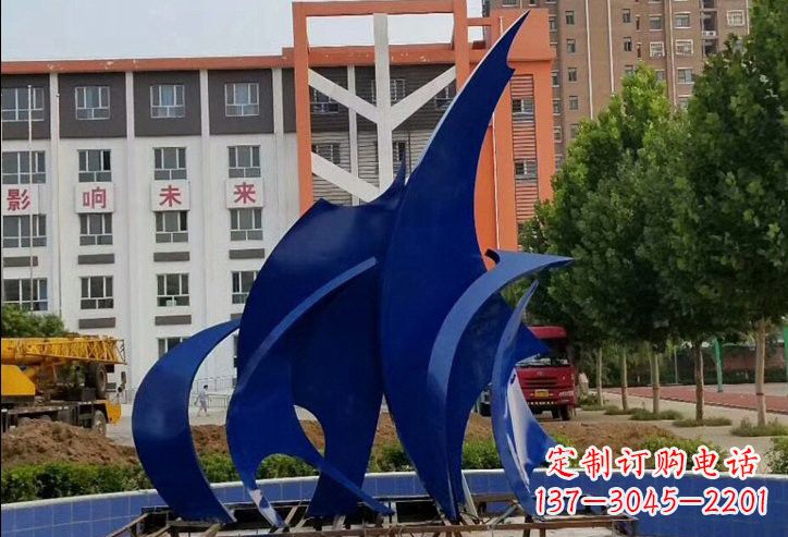 河南不锈钢抽象船帆雕塑
