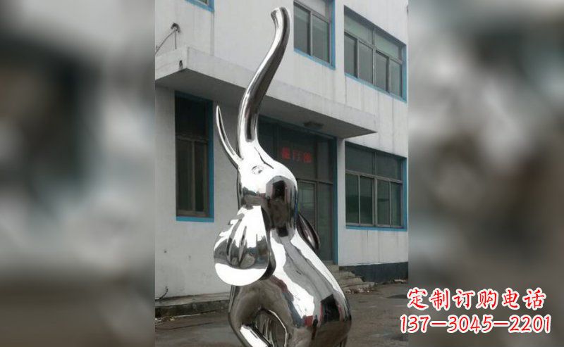 河南精致的不锈钢大象雕塑