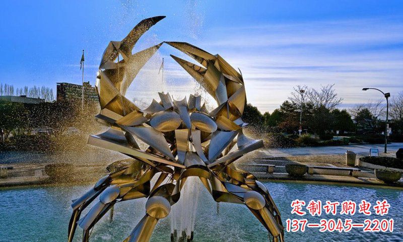 河南精美不锈钢螃蟹雕塑
