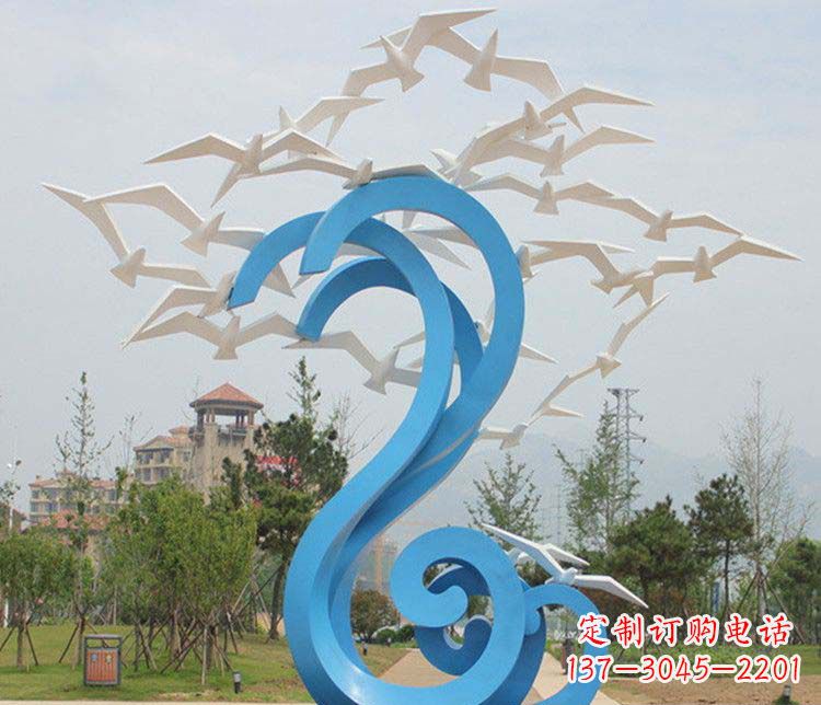 河南不锈钢大雁雕塑传承传统文化的象征